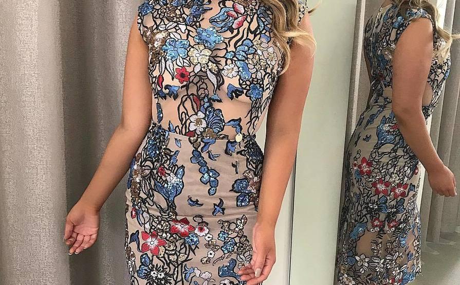 Bronx Banco Birds Of Paradise Midi Dress Size 14 The Volte