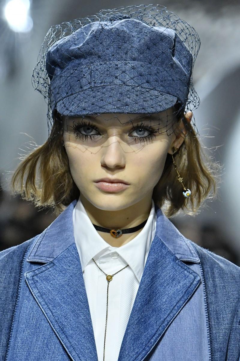 dior cap with veil