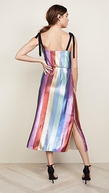 rixo rainbow sequin dress