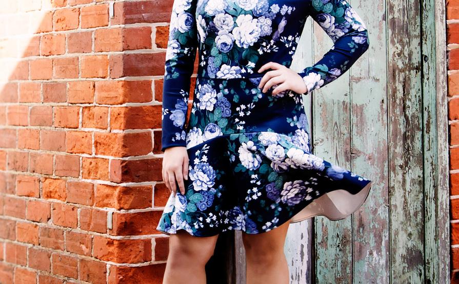 lover peony mini flip dress