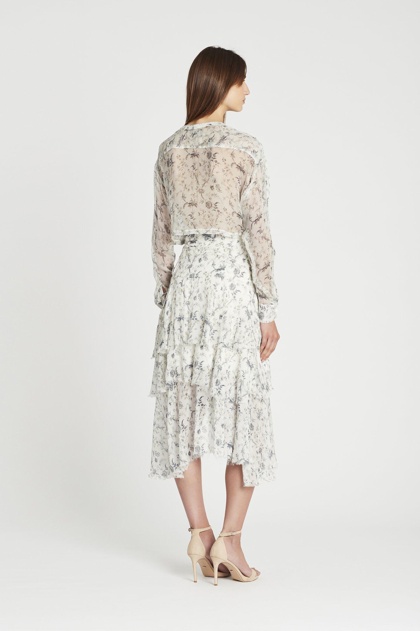 sir the label posey ruffle gown