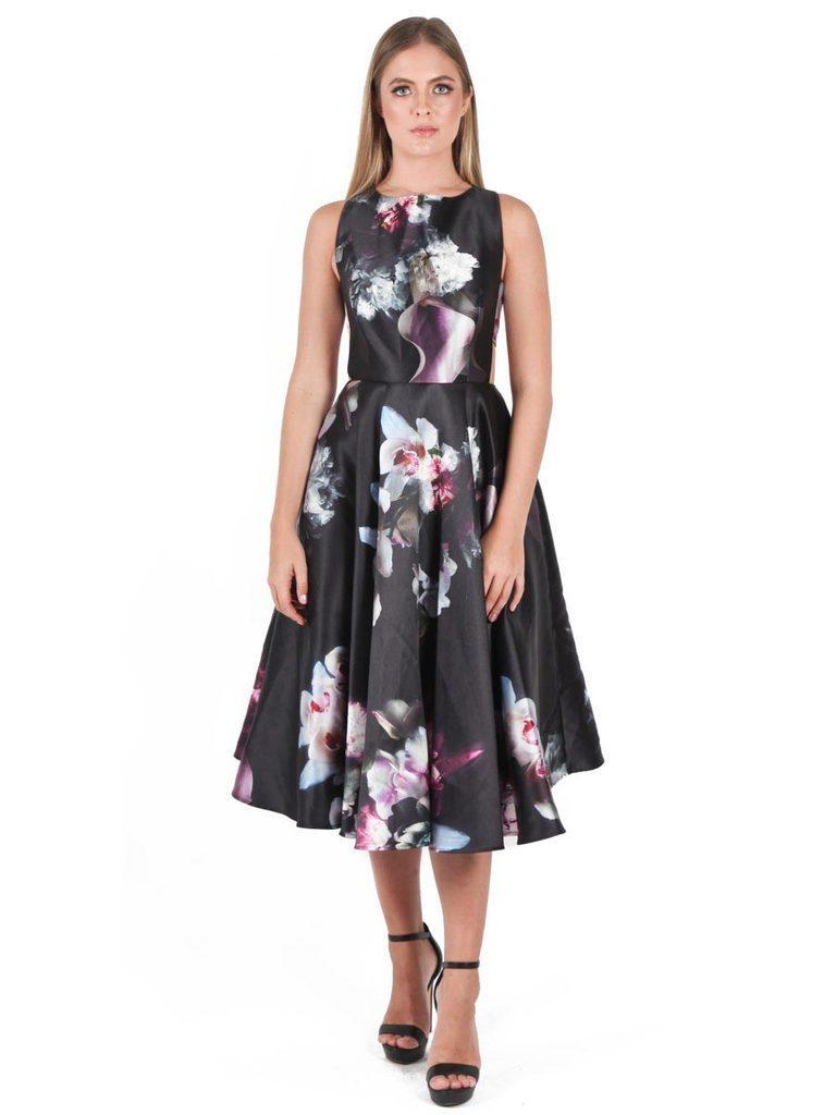 ted baker black floral dress