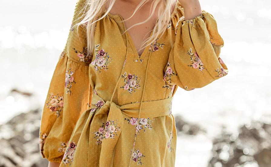 steele bellflower smock top