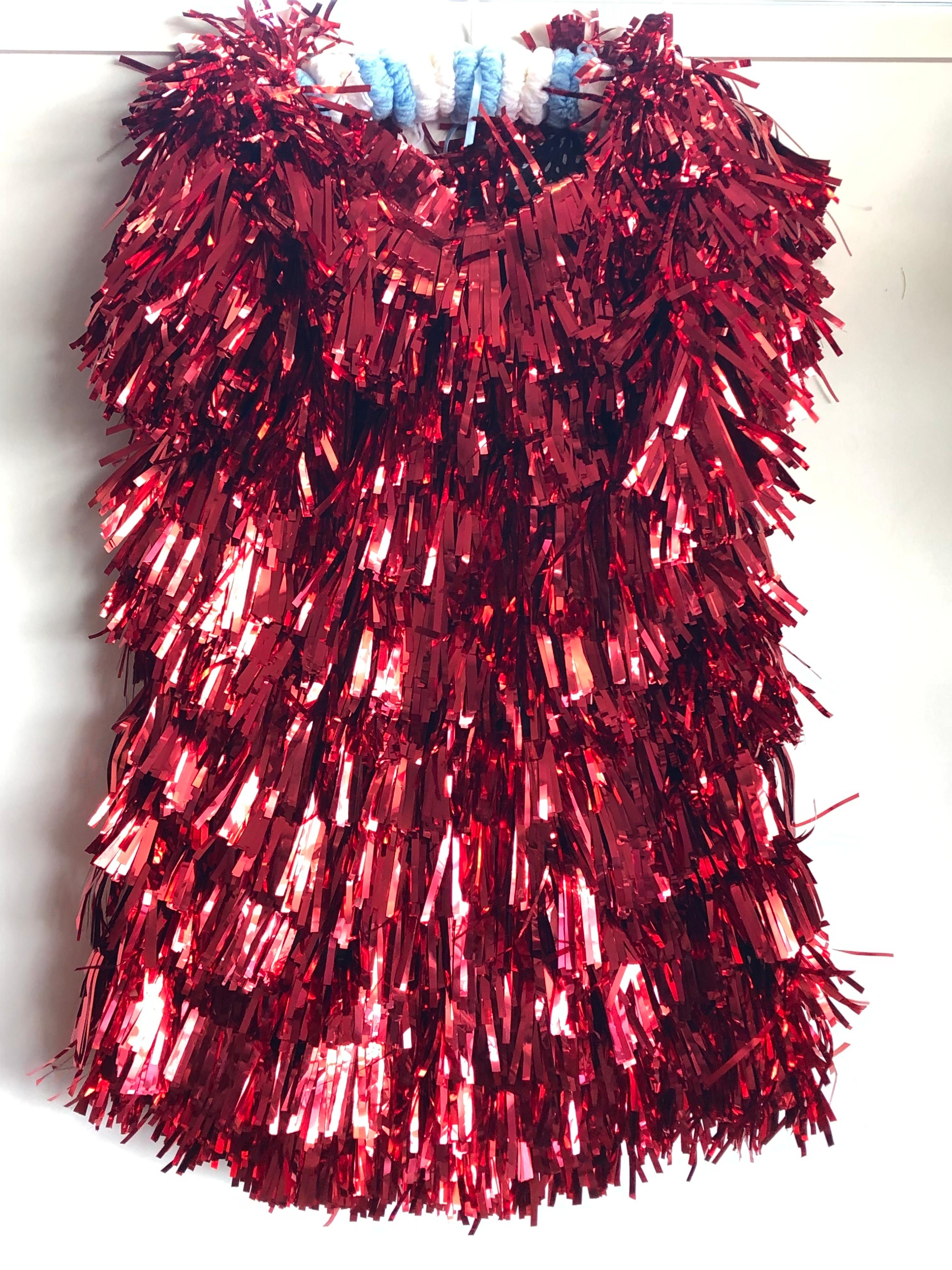 Rachel BURKE (imakestagram) Red Tinsel Dress One size The Volte