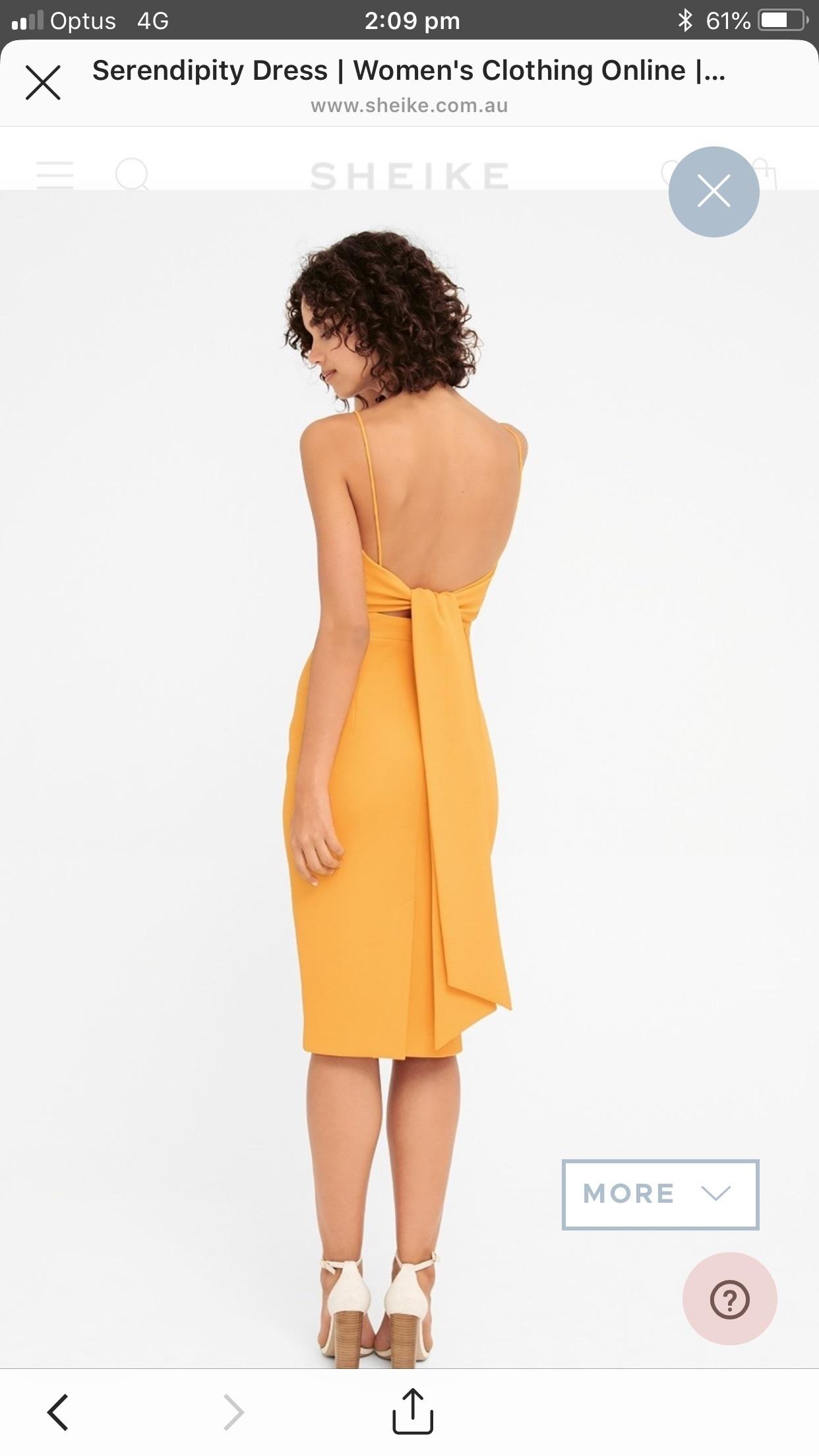 sheike orange dress