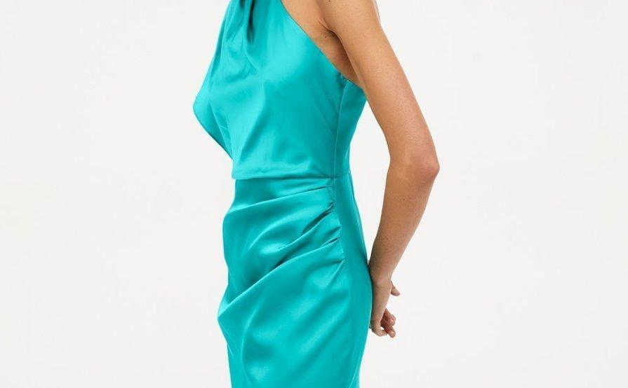 blue baby shower dress maternity Maia Backless Gown | Black main image 0
