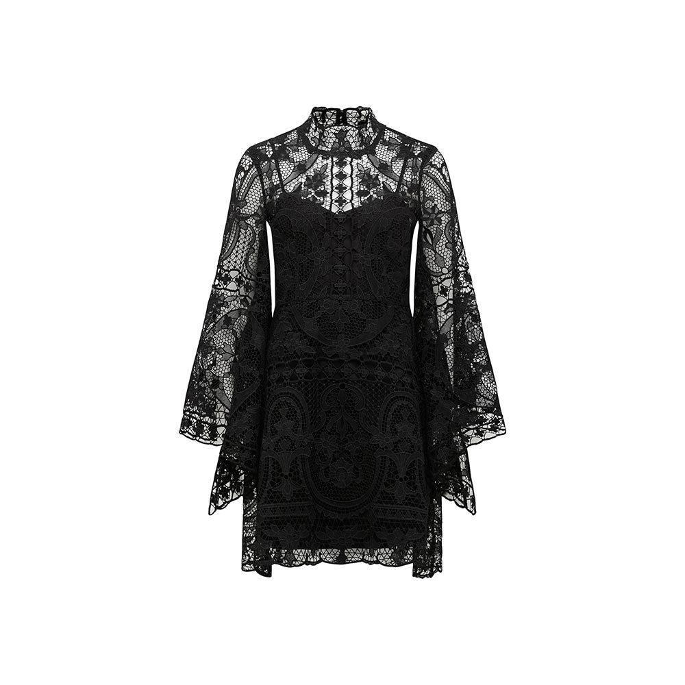 thurley black lace dress