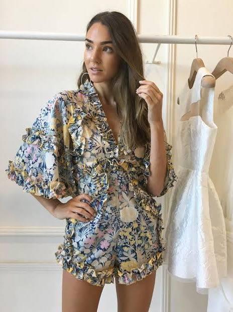 alice mccall floral playsuit