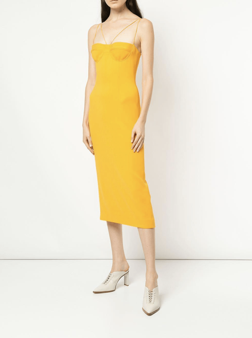 Dion Lee Bustier Dress In Marigold Yellow Size 8 The Volte
