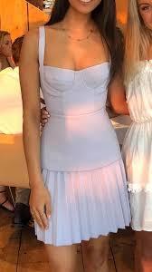 dion lee bustier pleated mini dress