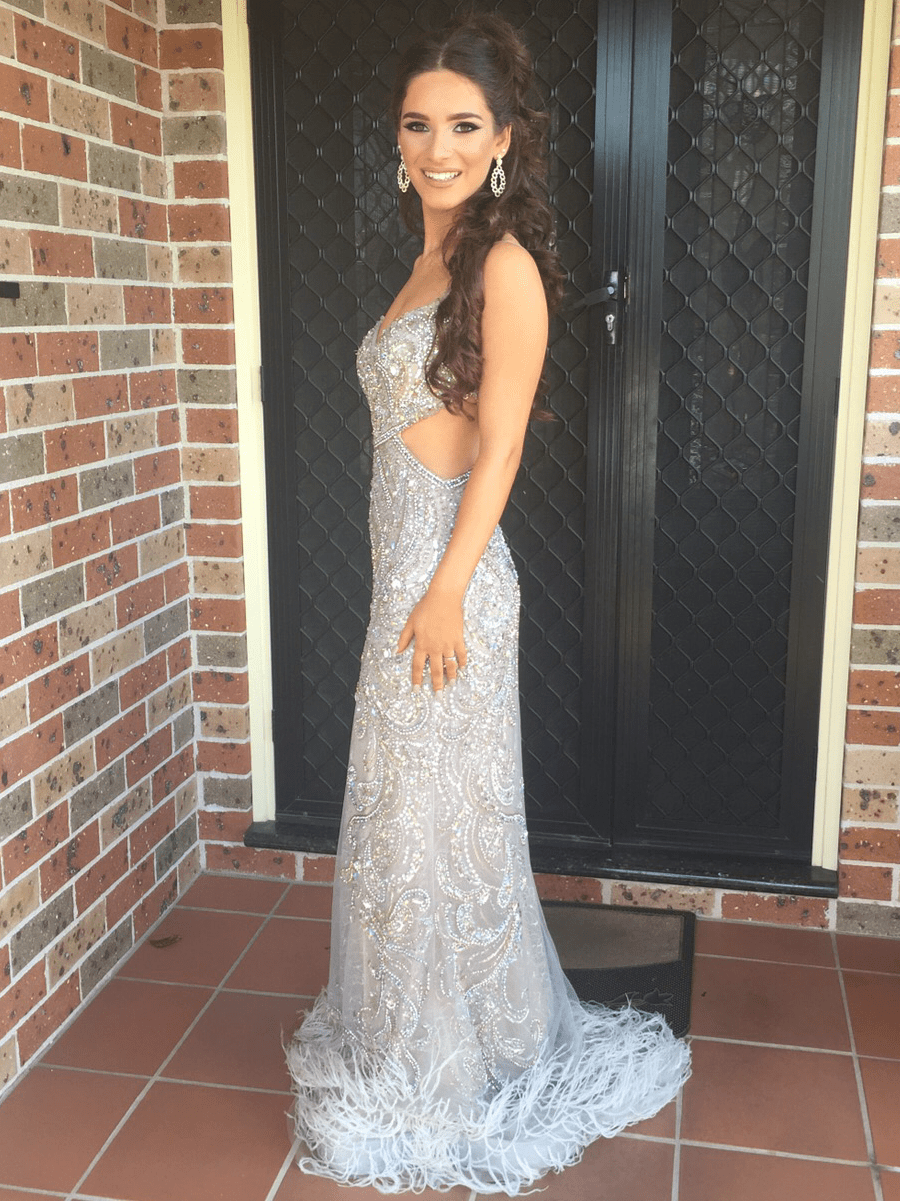 terani feather dress