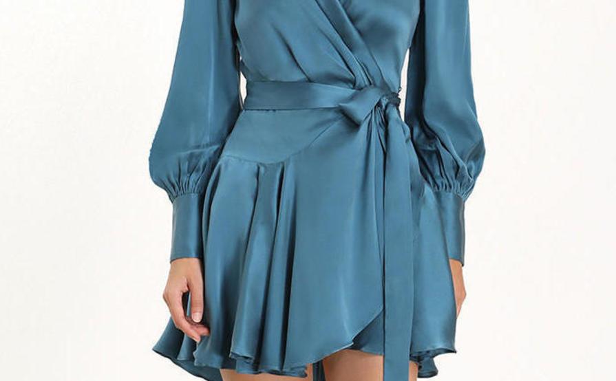 zimmermann wrap short dress