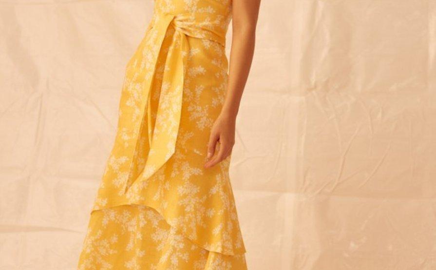 Keepsake The Label Fallen Dress in Golden The Volte