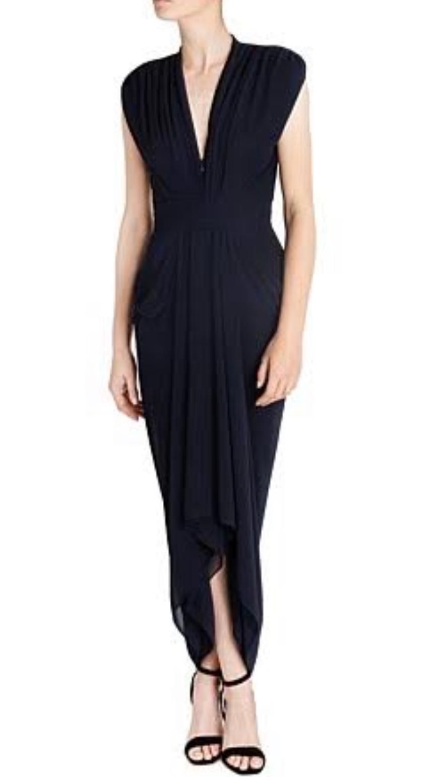 Carla Zampatti Black Waterfall dress 6 The Volte