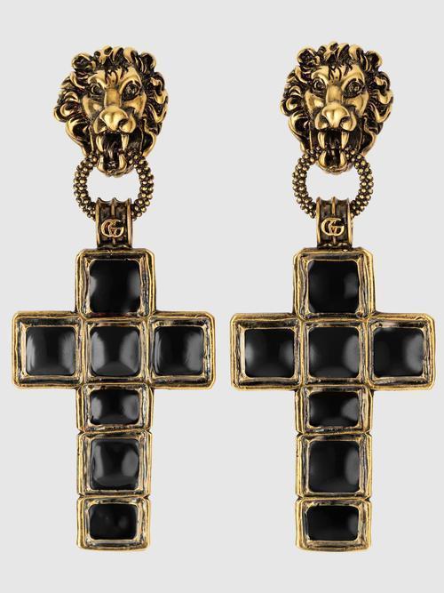 gucci cross earrings