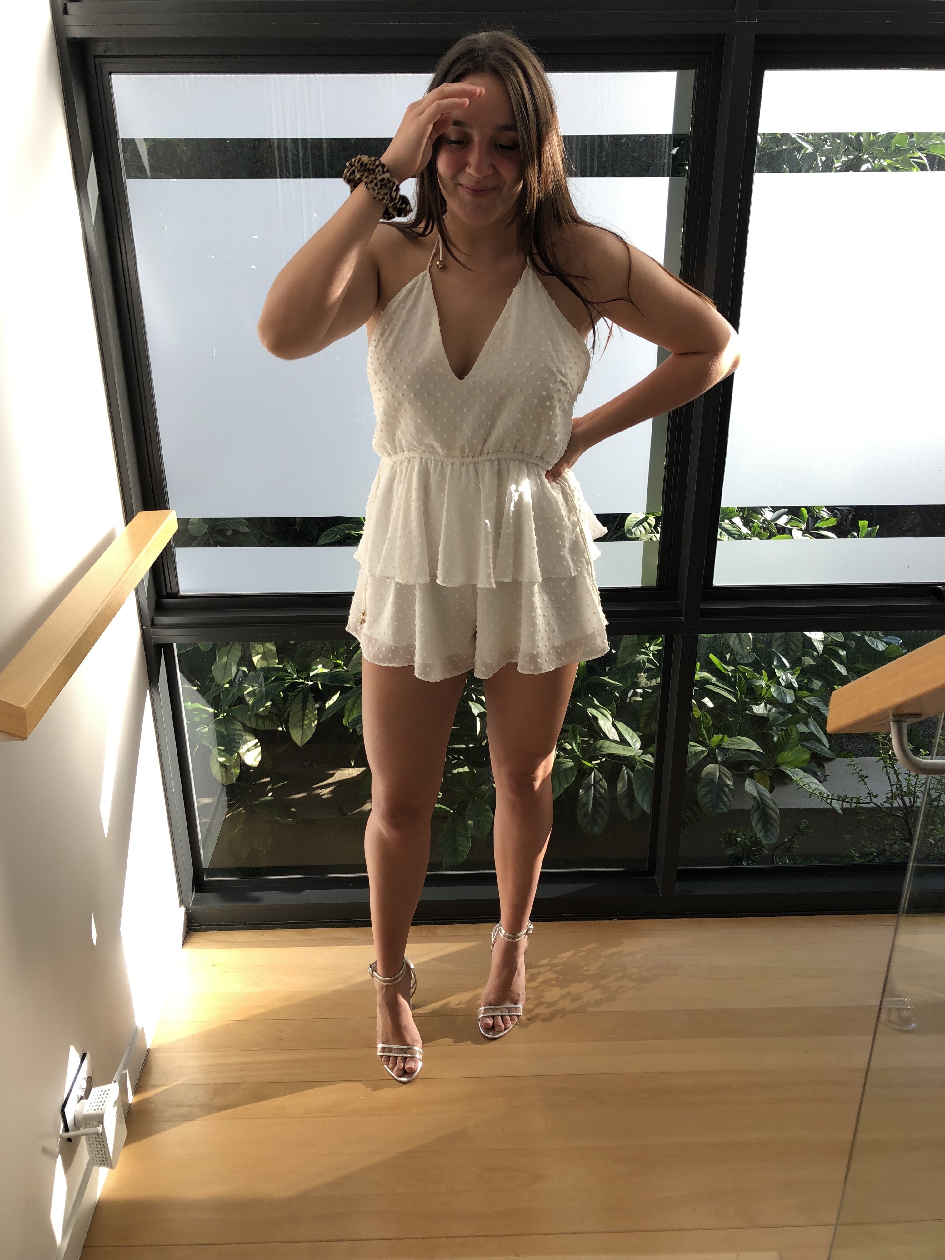 sabo skirt white playsuit