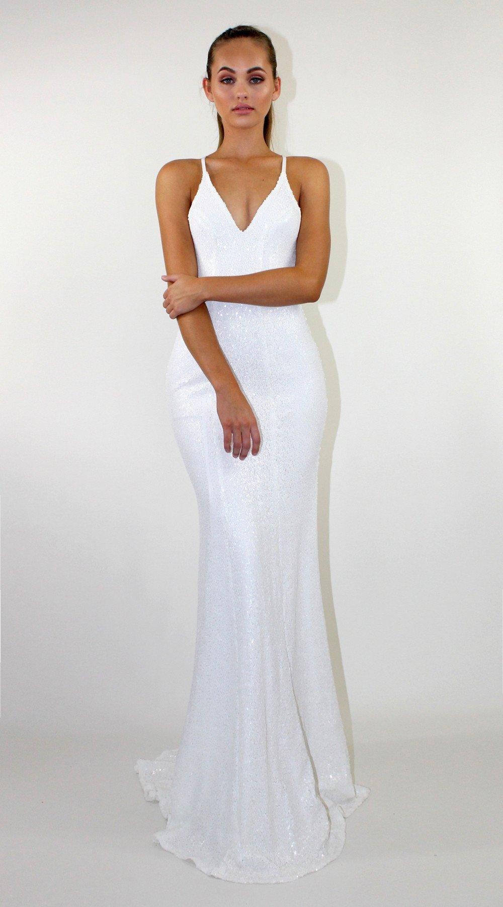 Studio Minc White Goddess dress Size 68 The Volte
