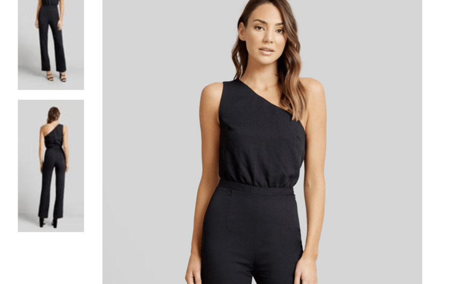 kookai aria jumpsuit black