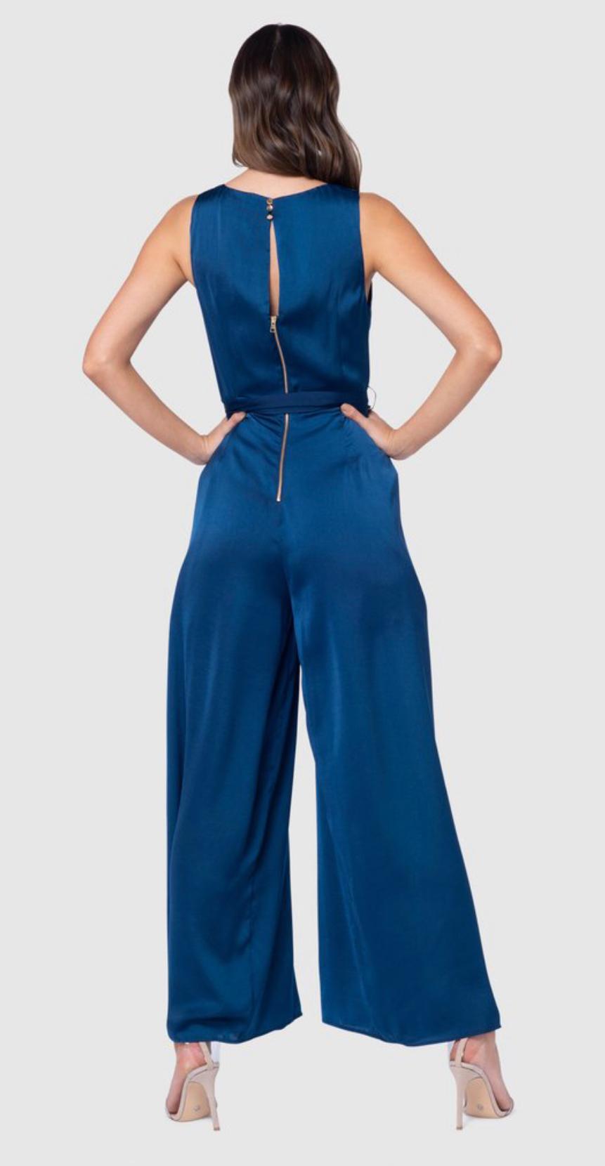Pilgrim My Lucid Jumpsuit Electric Blue Size 10 The Volte
