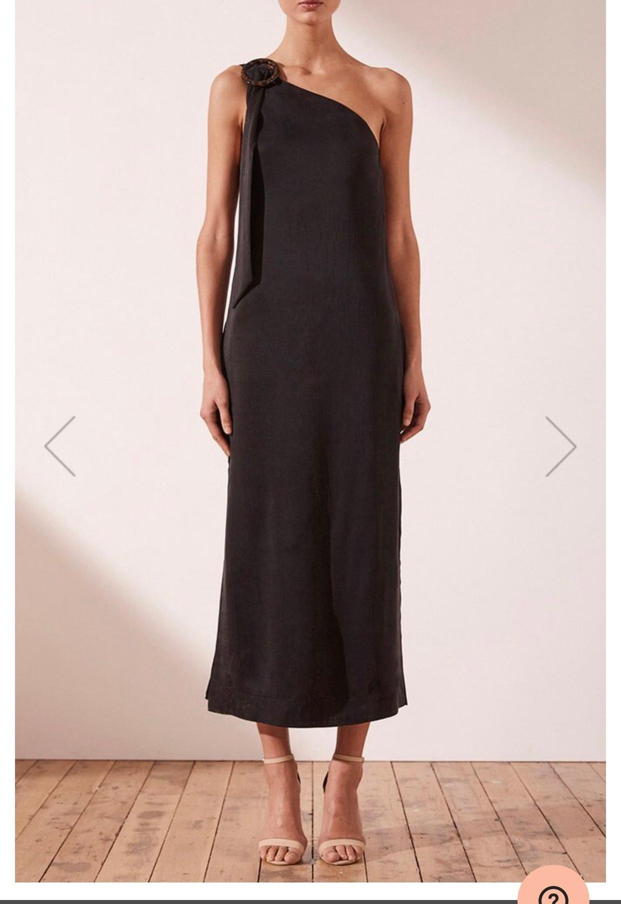 chinese dress ladies La Lune One Shoulder Cowl Back Maxi Dress