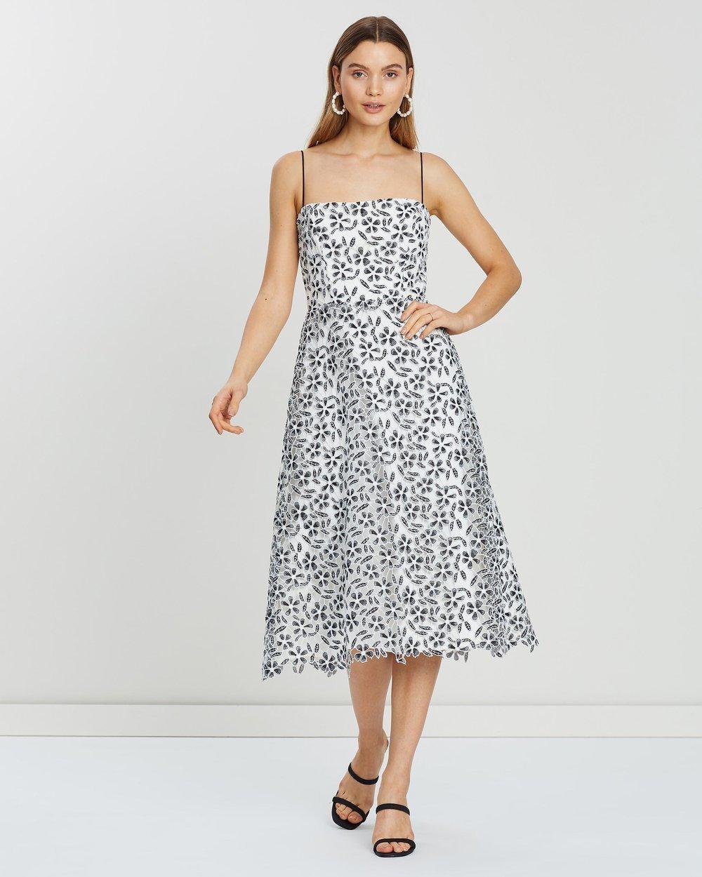 pretty little thing black feather dress