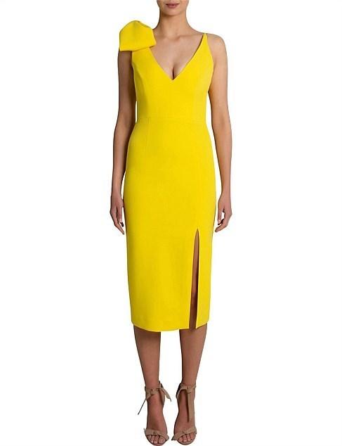 rebecca vallance yellow bow dress