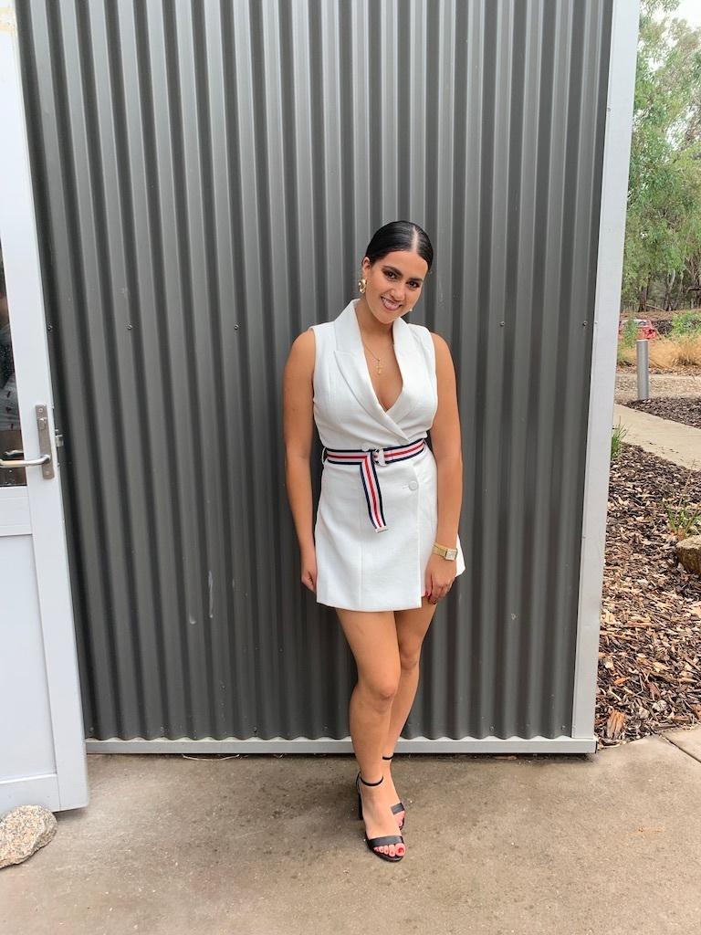 kookai white ribbon playsuit