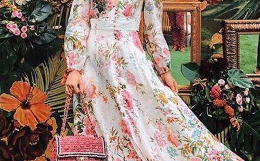 heathers plunge long dress