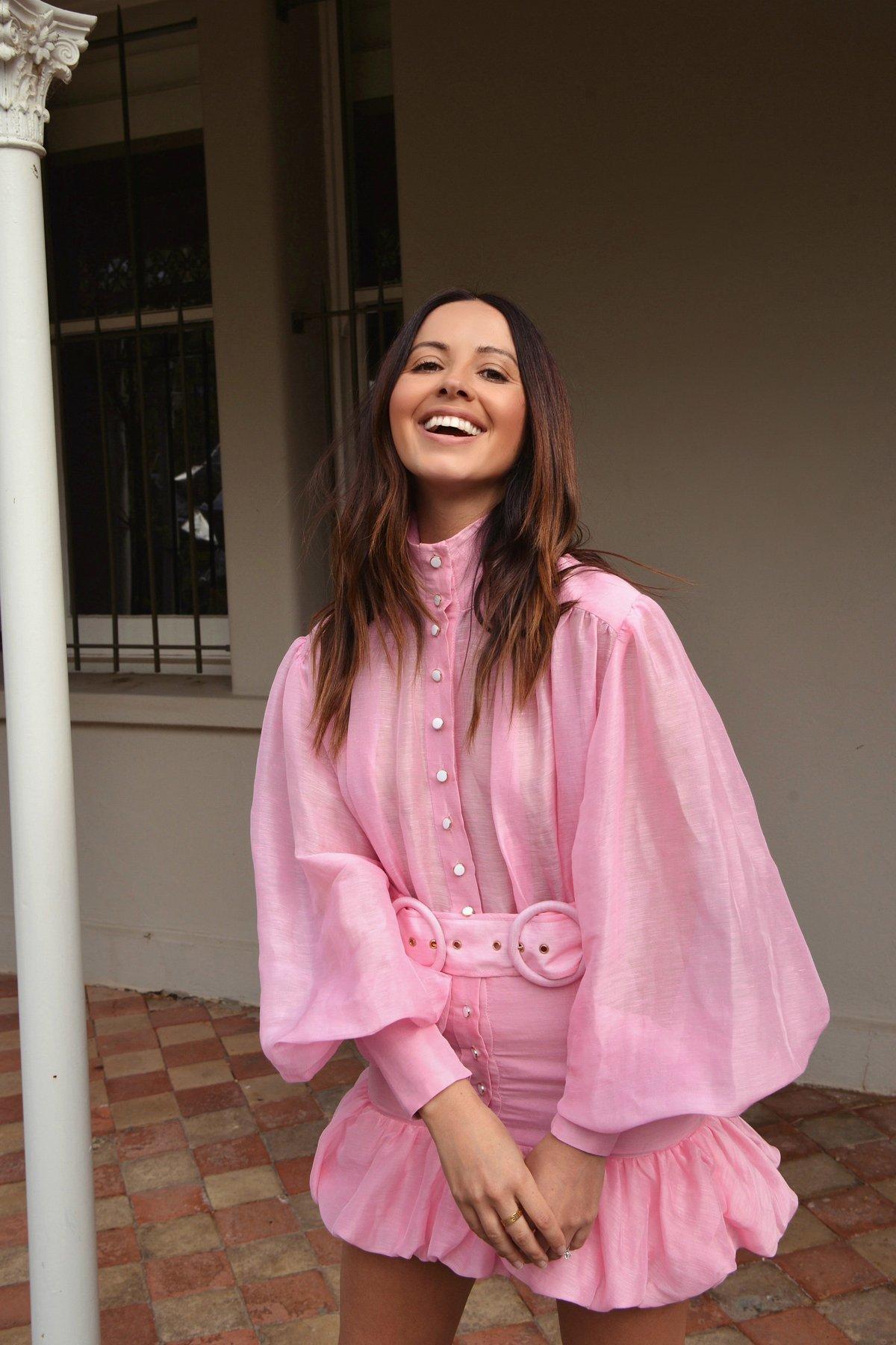 Mackenzie Mode Seeing Stars Dress Pink Silk 12 The Volte