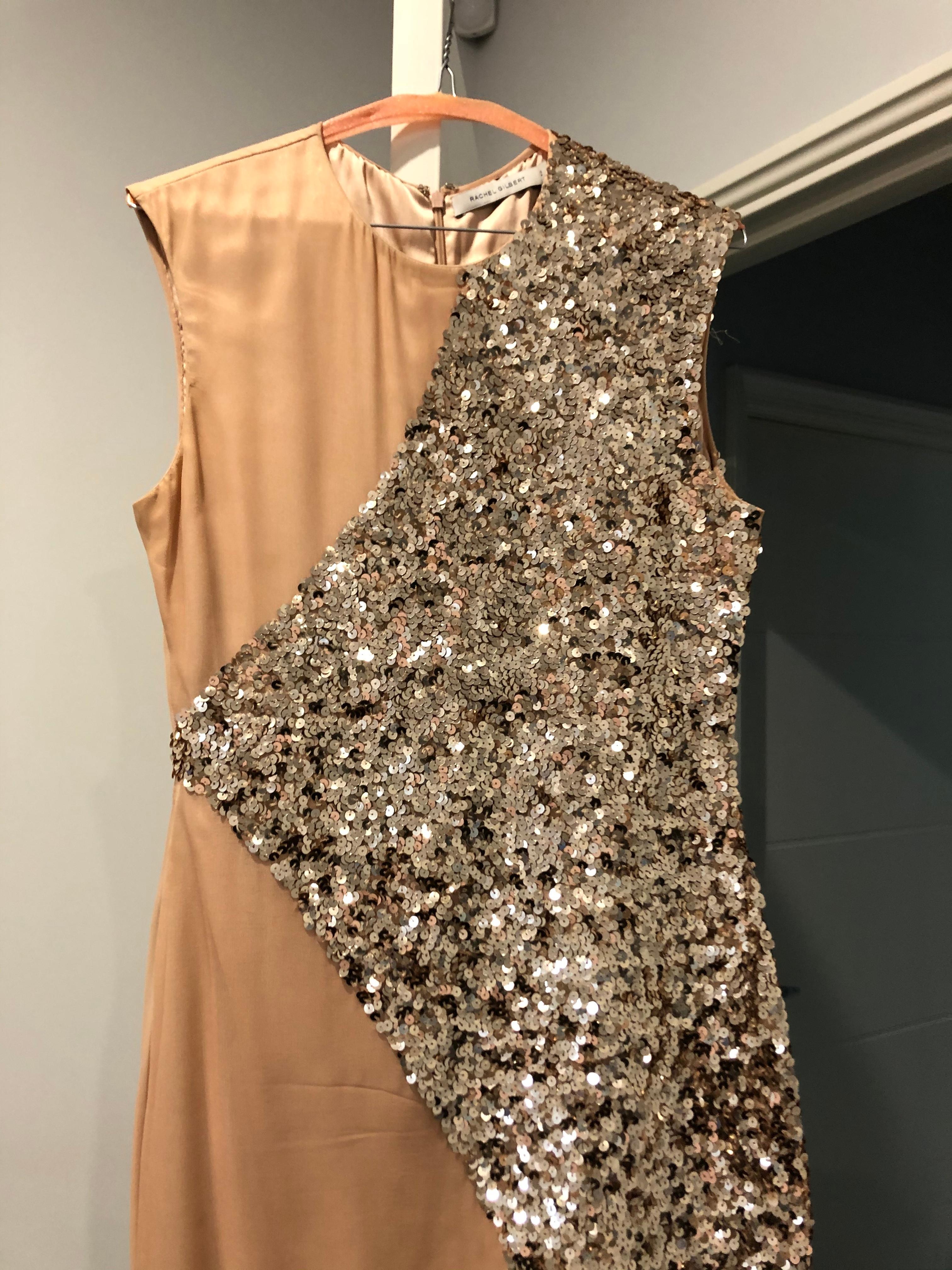 rachel gilbert gold sequin dress rachel gilbert gold sequin dress