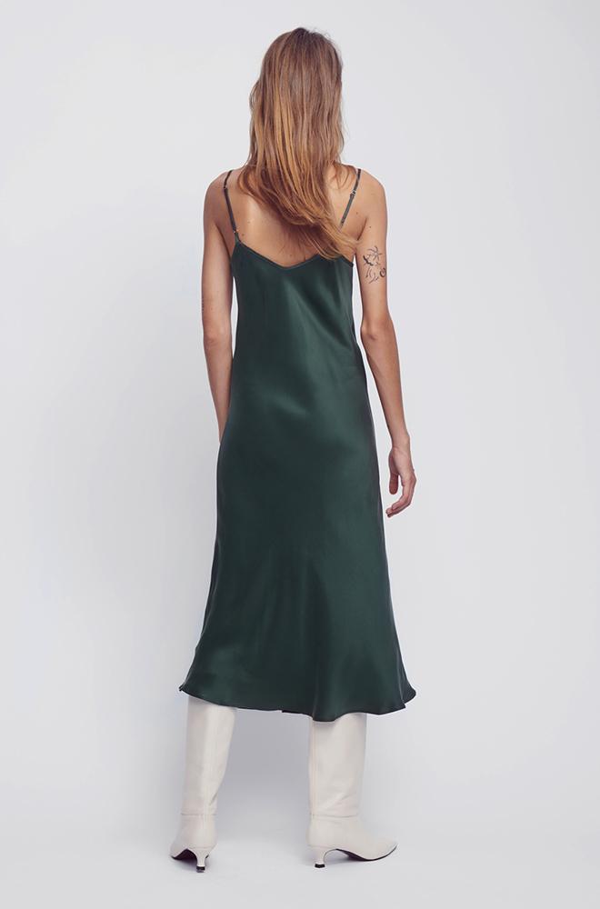 Silk Laundry 90s Silk Slip Dress Green Size 6 The Volte