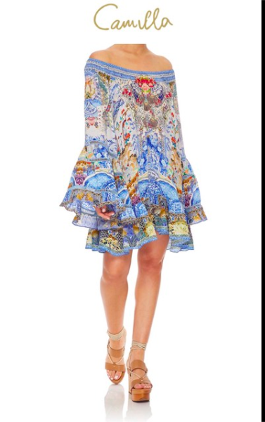 camilla off the shoulder dress