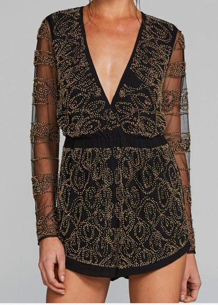beaded playsuit
