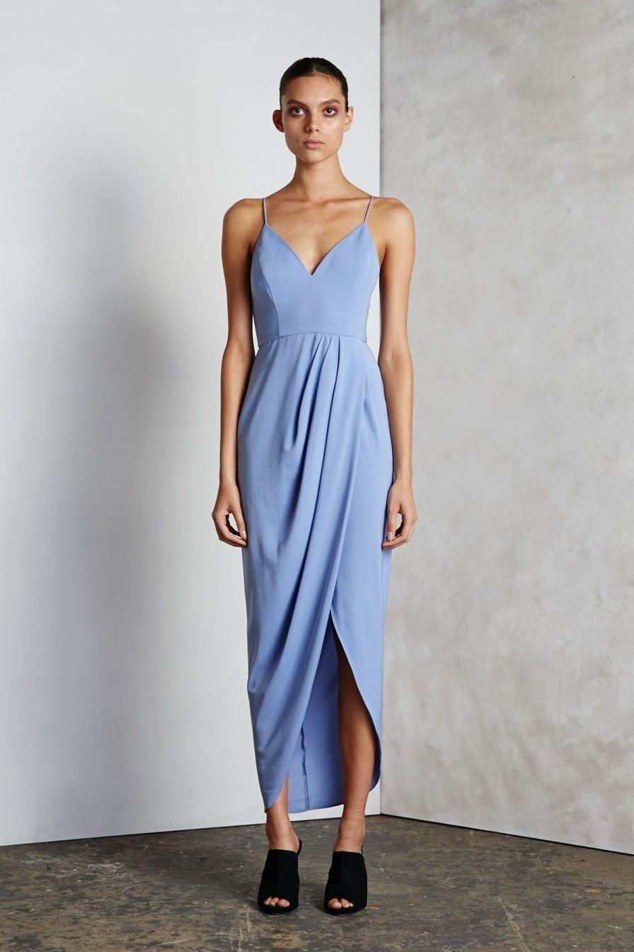 Shona Joy Cocktail Maxi Draped Dress Size 12 The Volte