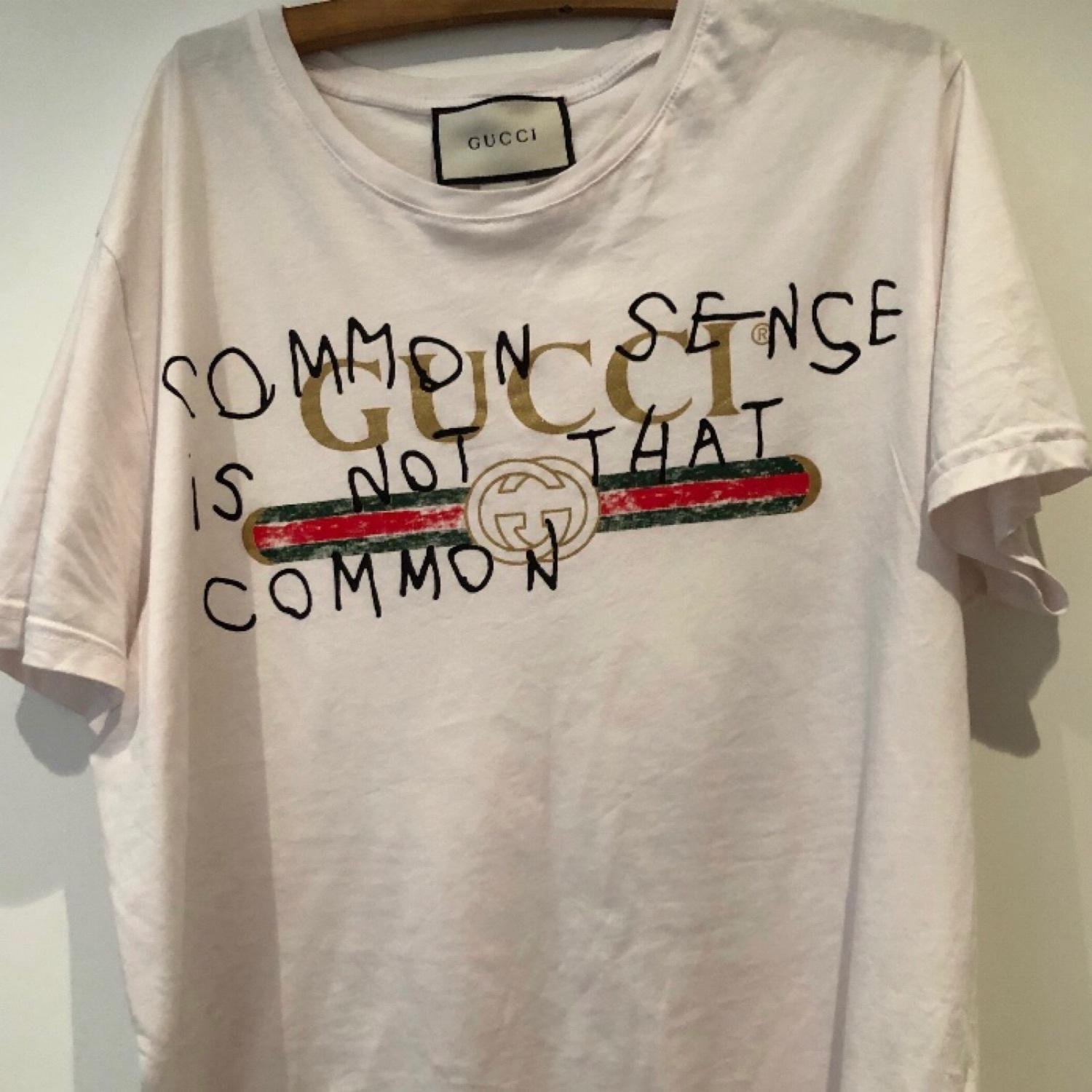 Gucci Common Sense  Is Not That Common  White Shirt size 8   Gucci Common Sense  Is Not That Common  White Shirt size 8