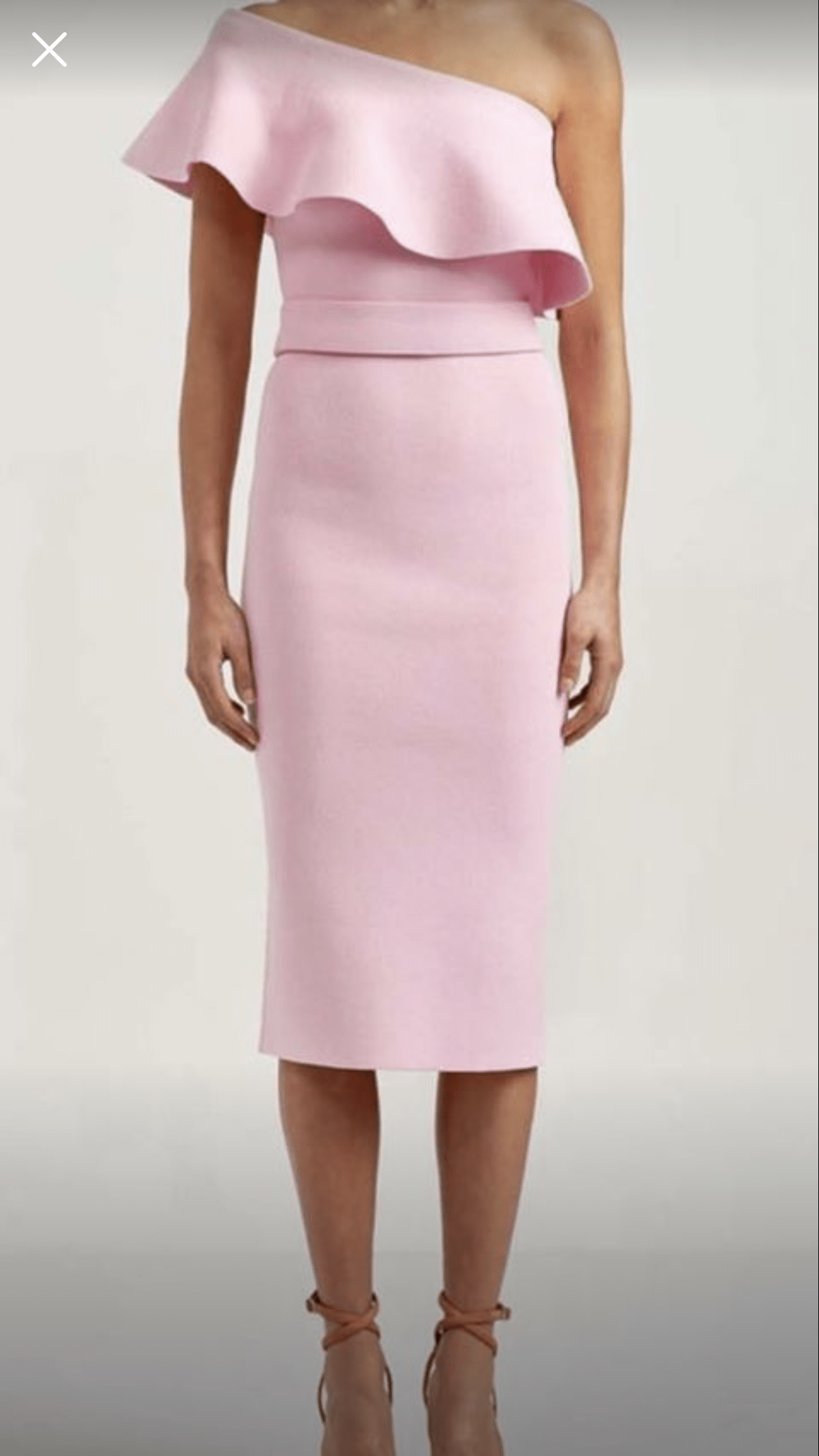 Scanlan Theodore Crepe Knit Ruffle Dress Pink Size 10 The Volte