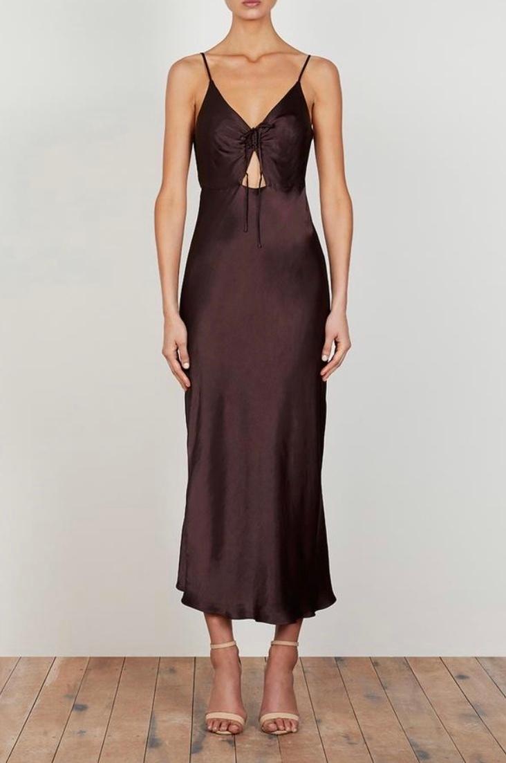 Shona joy wright ruched bias slip dress Clearance