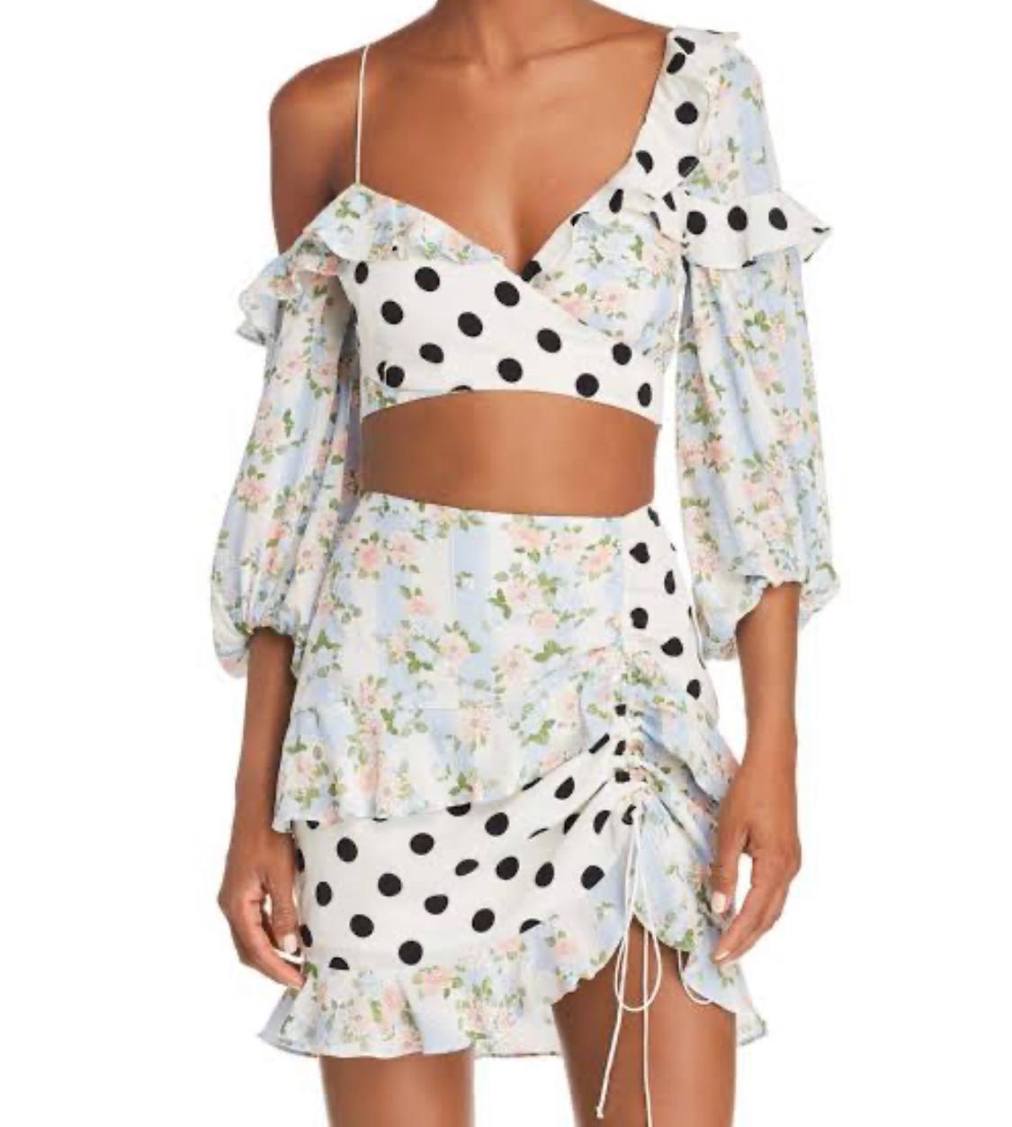 For Love Lemons St Louis Crop Top Skirt Set Robin Blue The Volte