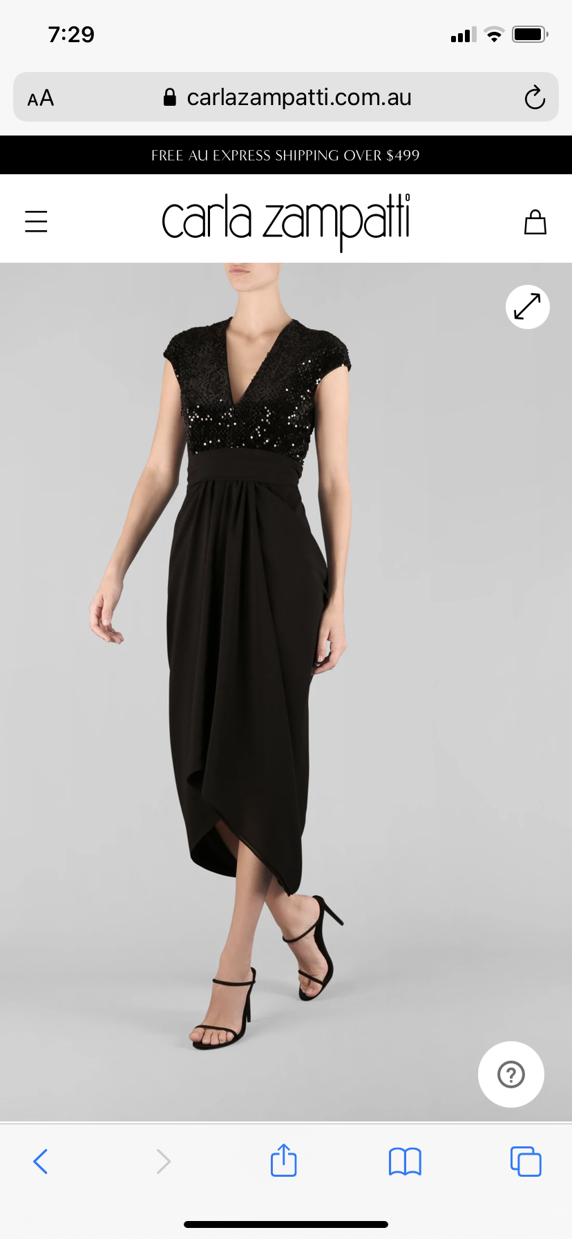 Carla Zampatti Je T'aime Waterfall Dress The Volte