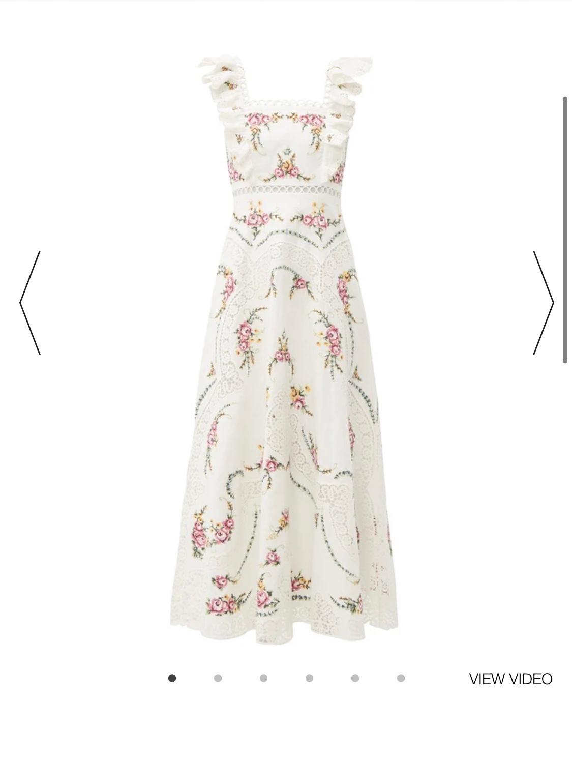 Zimmermann Allia Cross Stitch dress size 0 The Volte