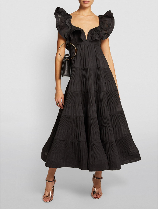 zimmermann lovestruck pleated dress