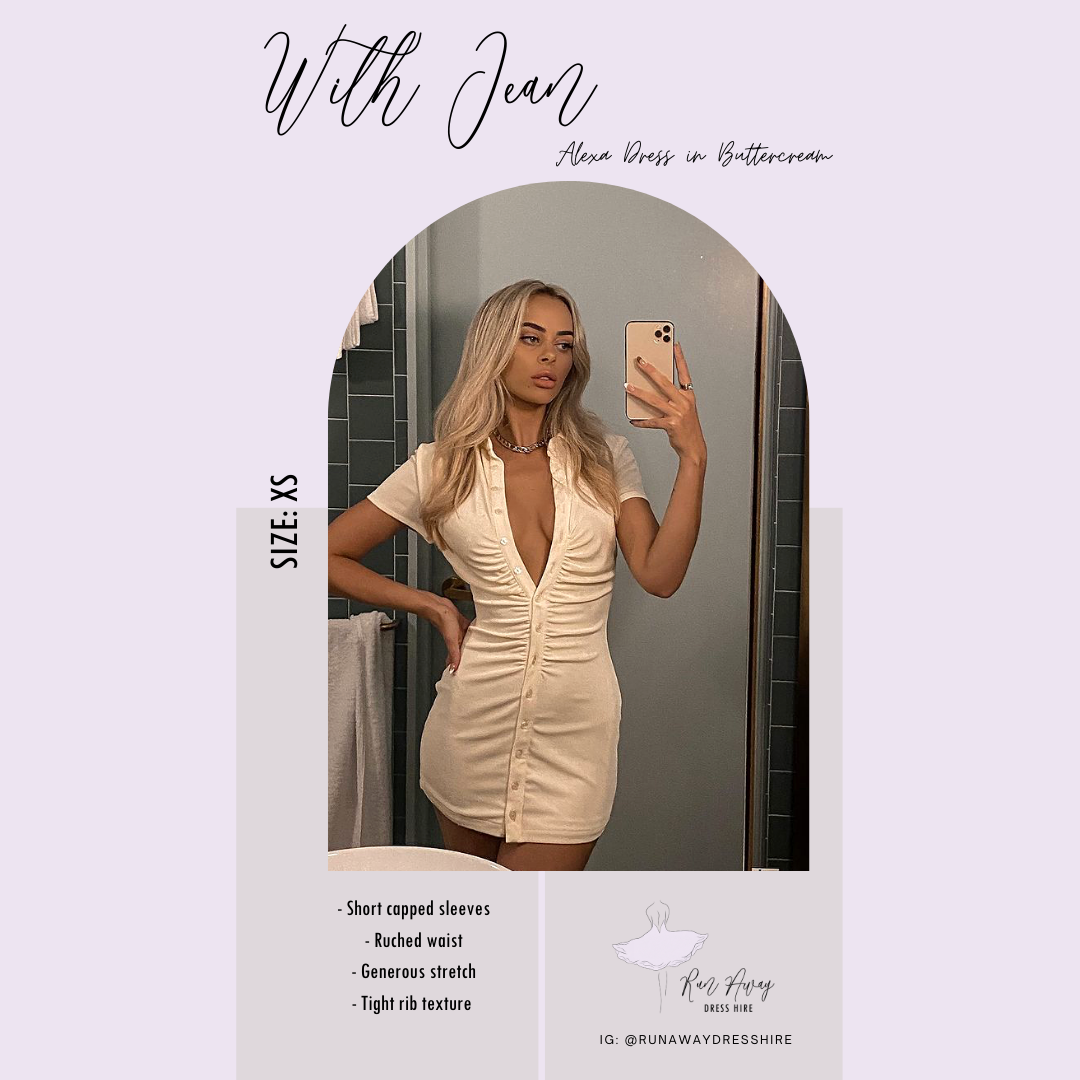 With Jean Alexa Dress Buttercream Size XS | The Volte