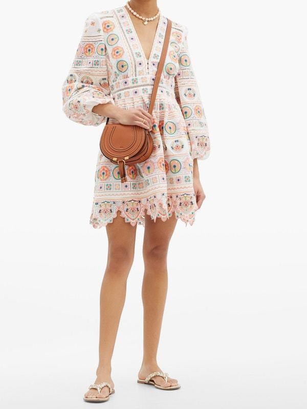zimmermann brighton scallop mini dress