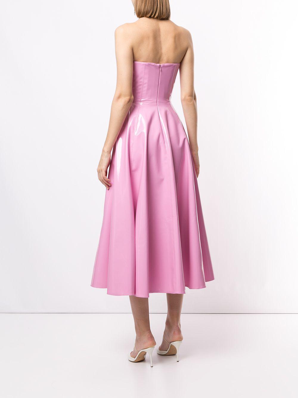 Alex Perry Powell Pink Strapless Midi Gown Size 10 The Volte