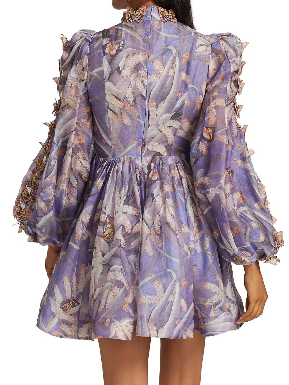 Zimmermann Wild Botanica Butterfly Mini Dress Size 10 | The Volte