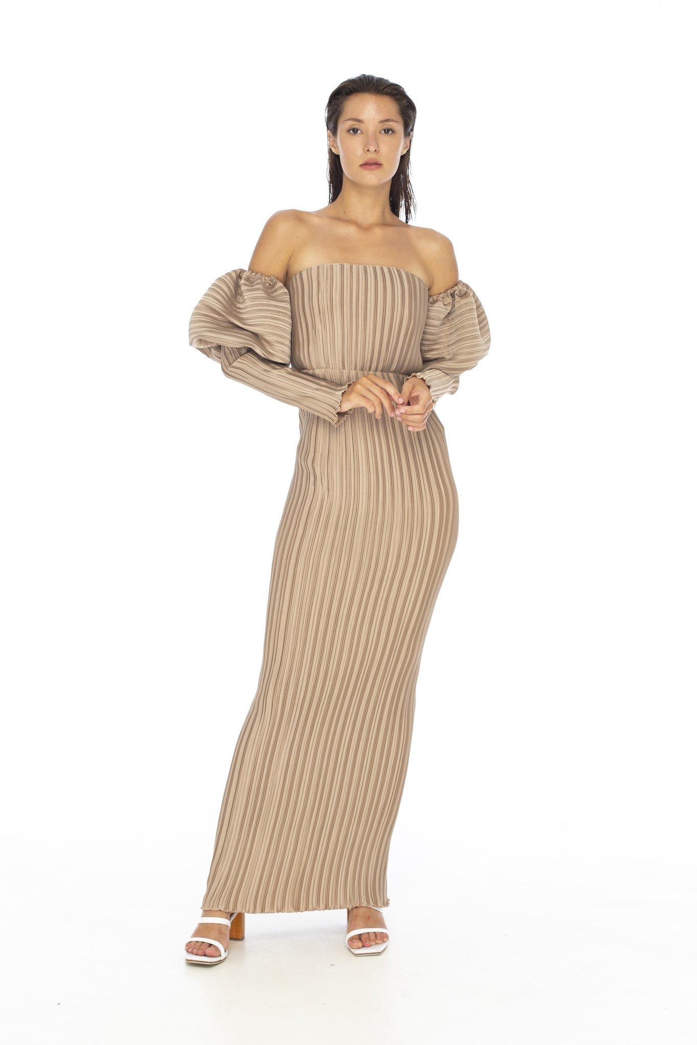 L'Idee Woman Sirène Dress - Beige | The Volte