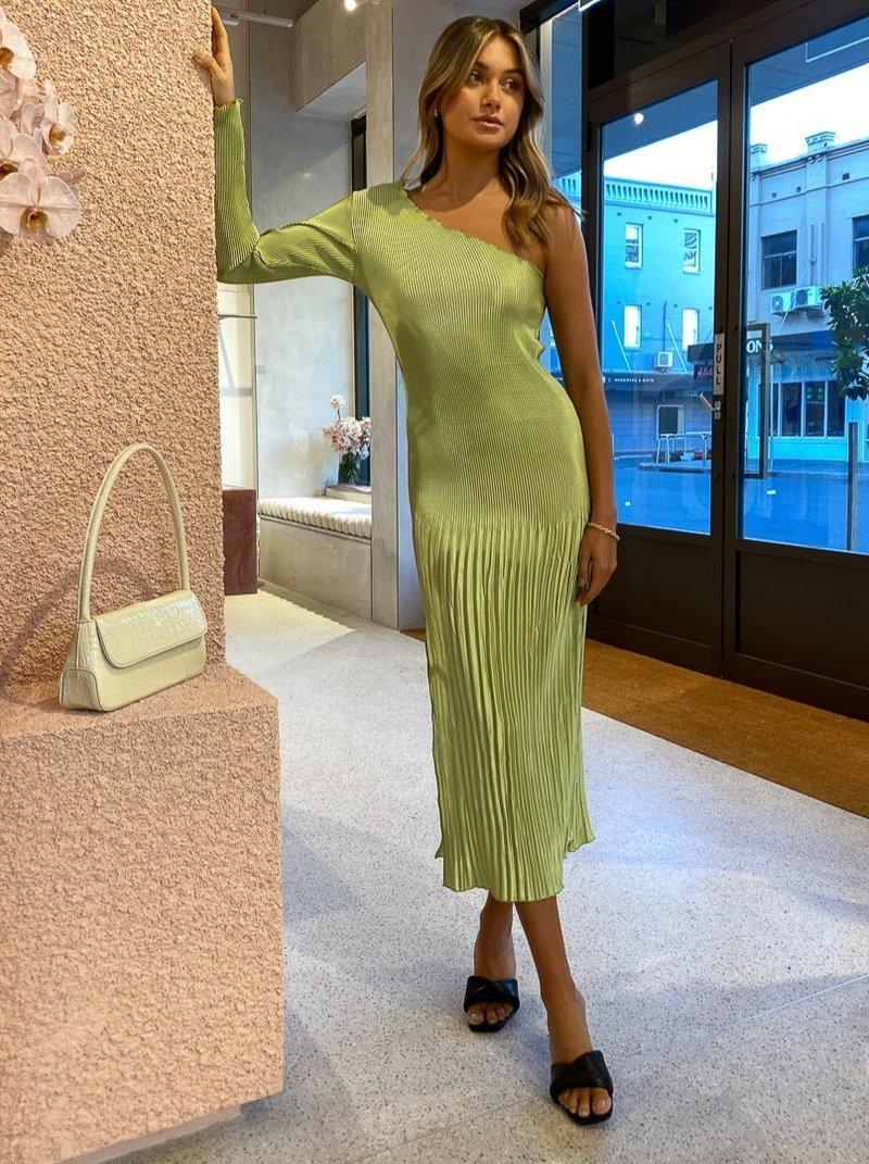 Lidee Soiree One Shoulder Dress Green Size 8 | The Volte