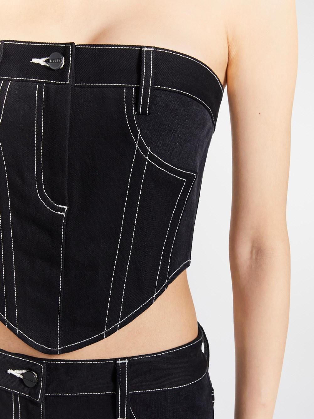dion lee denim corset