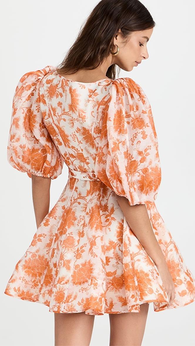 zimmermann postcard puff sleeve mini