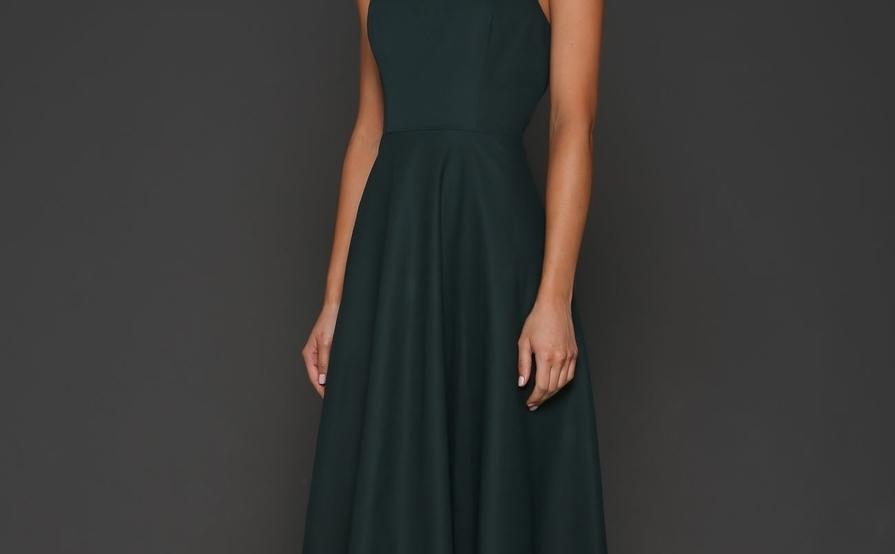 Elle Zeitoune Cassia Bottle Green Dress size 8 The Volte